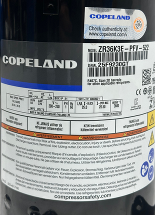 Copeland Compressor ZR36K3E-PFV-522