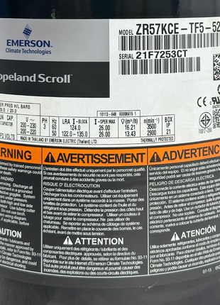 Copeland Compressor ZR57KCE-TF5-522